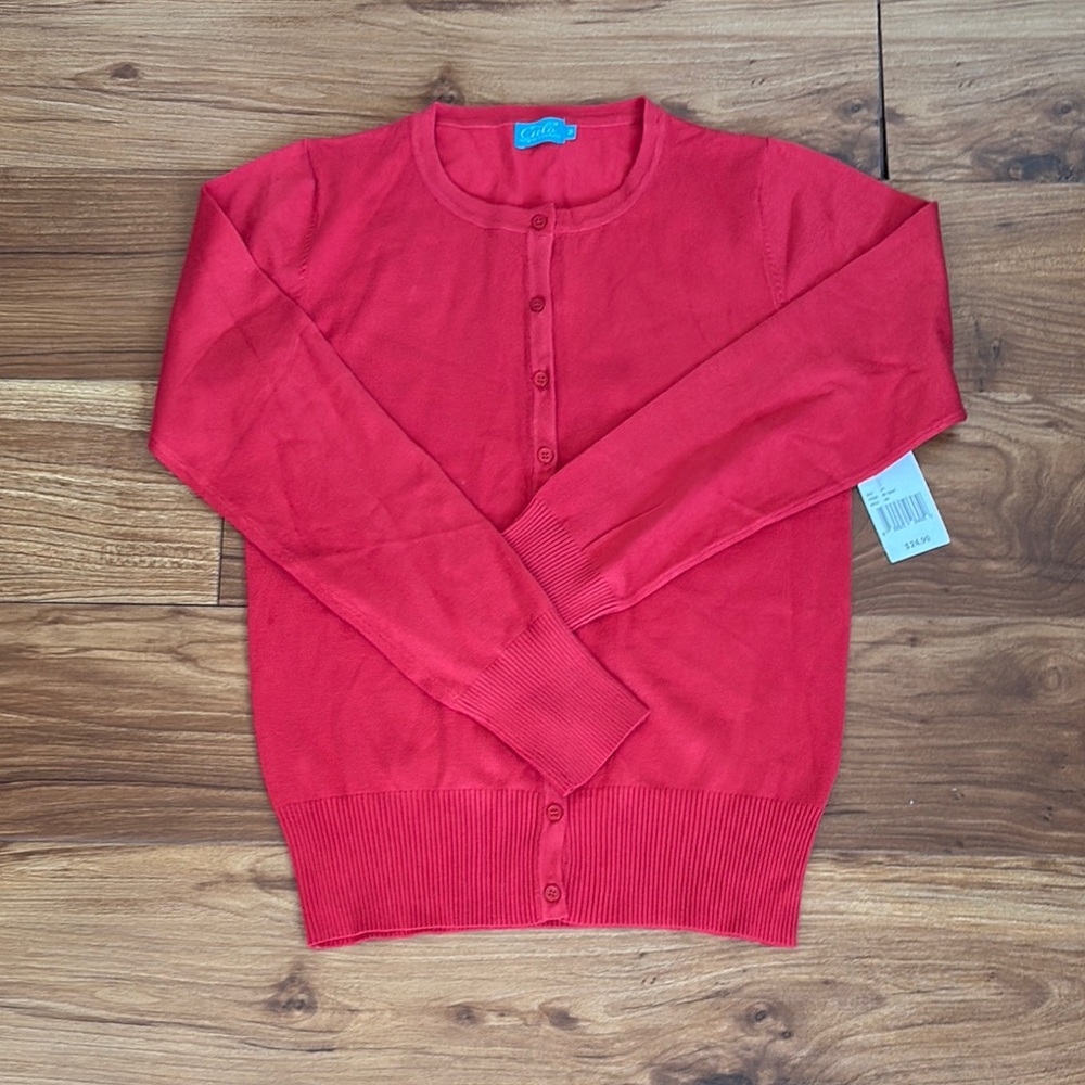 Cielo Vibrant Red Knit Top